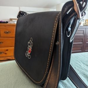 Coach x Disney Mickey Mouse Black Leather Crossbody
